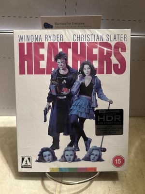 NEW Heathers 4K UHD Blu-ray (UK)[1989] Arrow Slip Sleeve Cover - Ships Next Day