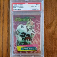 1995 Topps Finest - Emmitt Smith #FF7 Fan Favorite - PSA GEM MT 10