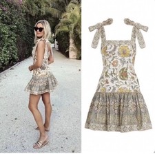 Zimmerman Edie Tie Mini Dress Size 0P (4-6au)
