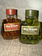 Vintage Mennen Skin Bracer After Shave Set WILD MOSS & BURNISHED LEATHER 1.5 Oz