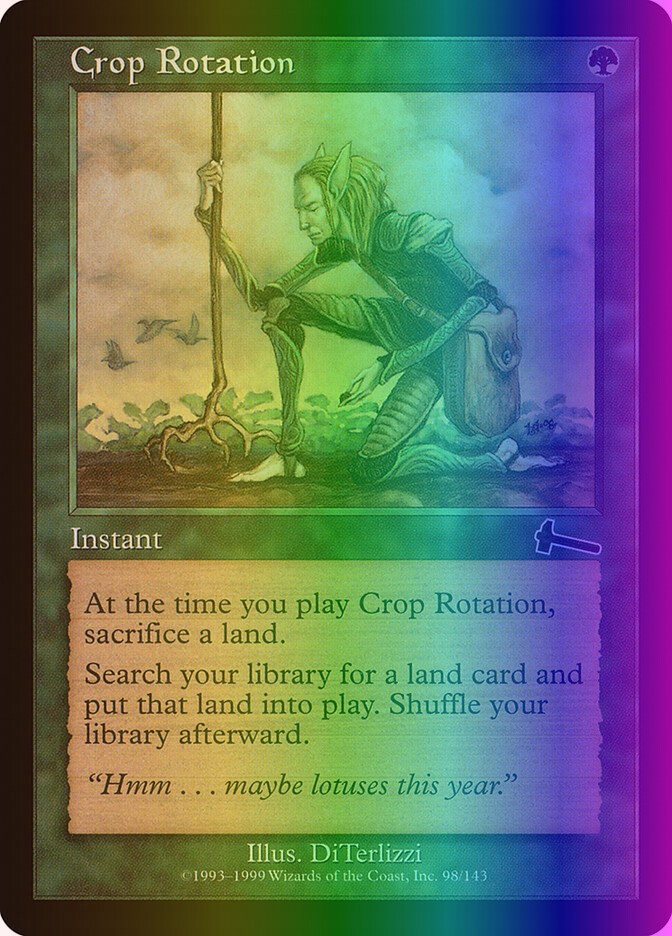 MTG Magic the Gathering Crop Rotation (98/143) Urza's Legacy LP FOIL