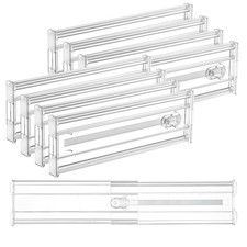 8 Pack 4" Regular Upgrade Drawer Dividers for Clothes, 12.8"-22.3" Expandable...
