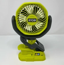 RYOBI ONE+ 18V 4" Clamp Fan PCF02B - Green/Gray - Tool Only No Battery/Charger