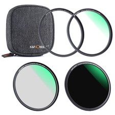 K F Concept 62mm 3-Piece Magnetic Lens Filter Kit with MCUV, CPL and ND1000 HD F