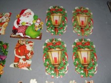 BEISTLE VINTAGE LOT OF 17 CHRISTMAS CARDBOARD DECORATIONS