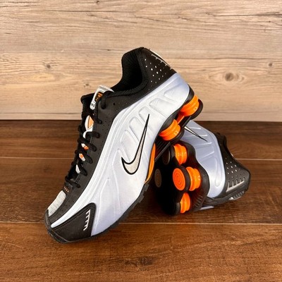 Nike Shox R4 Womens Size 7.5 Blue Tint Black Total Orange AR3565 401