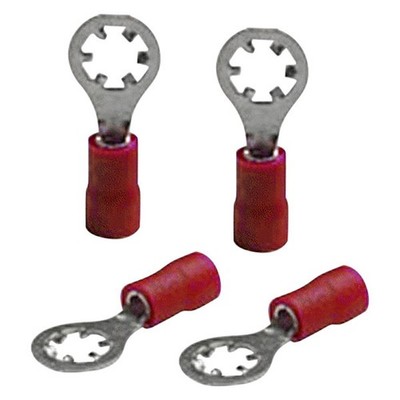 Install Bay RVSRT8 #8 22/18 Gauge Red Star Ring Terminals