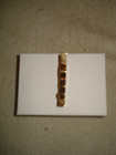 100% AUTH NEW WOMEN SAINT LAURENT CASSANDRE GOLD TONE BRASS SINGLE LOGO EARRING — photo 7