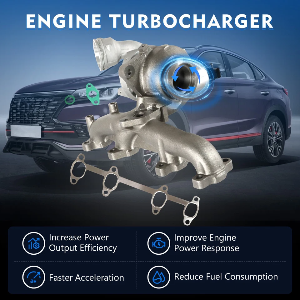 BV39 Turbo Turbocharger For VW Jetta TDI BRM Engine 1.9L 2005 2006 038253014Q - Image 2 of 4