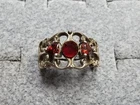GRANDMA GRABE'S BEAUTIFUL VINTAGE PO STERLING SILVER CZ 4.64G RING SIZE 8.5