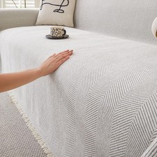 HAOMAIJIA Non Slip Couch Cover Sofa Covers for 2 Cushion Couch Washable secti...