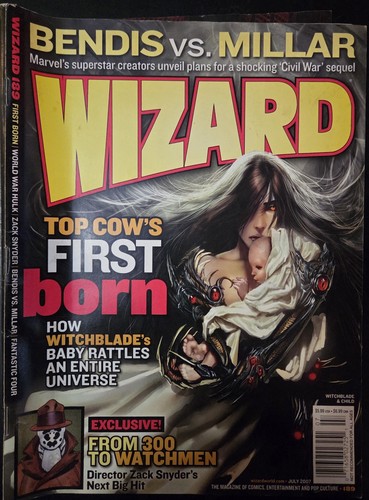 🔥🔥2007 WIZARD MAGAZINE FOR COMICS #189 (JULY) - FIRST BORN, WITCHBLADE COVER