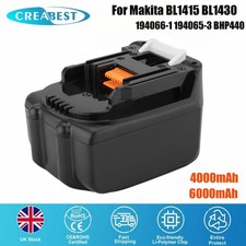 14.4V Li-ion Battery For Makita BL1415 BL1430 194066-1 194065-3 BCL142 4.0/6.0Ah