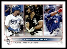 2022 Topps AL RBI Leaders (Salvador Perez/Jose Abreu/Teoscar Hernandez) LL, UER