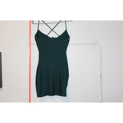 Windsor Emerald Green Cowl Neck Ruched Bodycon Mini Dress Womens Small |  eBay