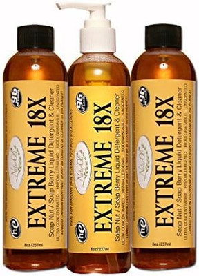 EXTREME - (3 Pack) 18X Soap Berry Liquid Laundry Soap - All Natural Detergent an