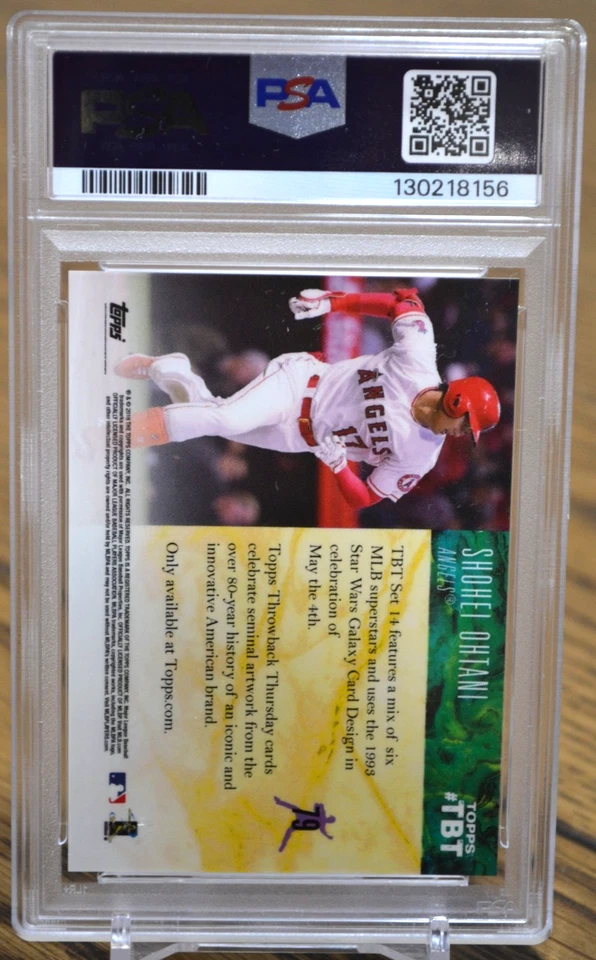 2018 Topps Throwback Thursday Star Wars Shohei Ohtani Rookie RC #79 PSA 9 MINT - Image 2 of 2