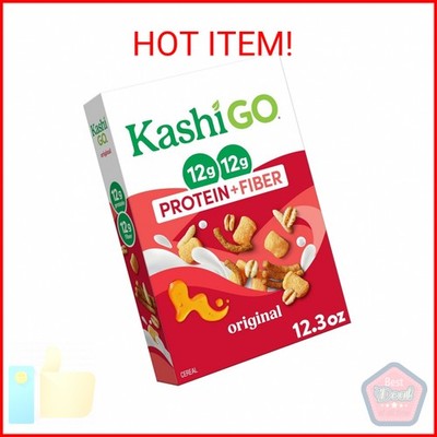 Kashi GO Protein Cereal, 12g Protein, 12g Fiber, Original, 12.3oz Box (1 Box)
