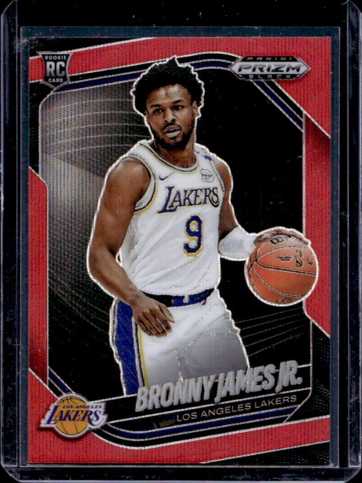 2024-25 Prizm Black Bronny James Jr. RC Ruby Wave Prizm #94 Lakers