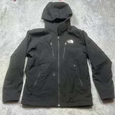 North Face Jacket Mens M Black Full Zip Primaloft Apex Elevation WINDWALL *SPOTS
