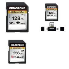 GIGASTONE SD Card 128GB/256GB SDXC A1/A2 V30 U3 C10 4K UHD Camera Pro Japan