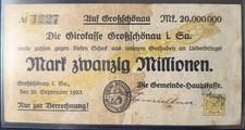 Großschönau, 20 milionów M v. 20.09.1923, Kasa Główna Gminy na Girokasse