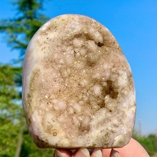 1.42LB Natural Pink Cherry Blossom Agate Crystal Gem Specimens Ornament Gift