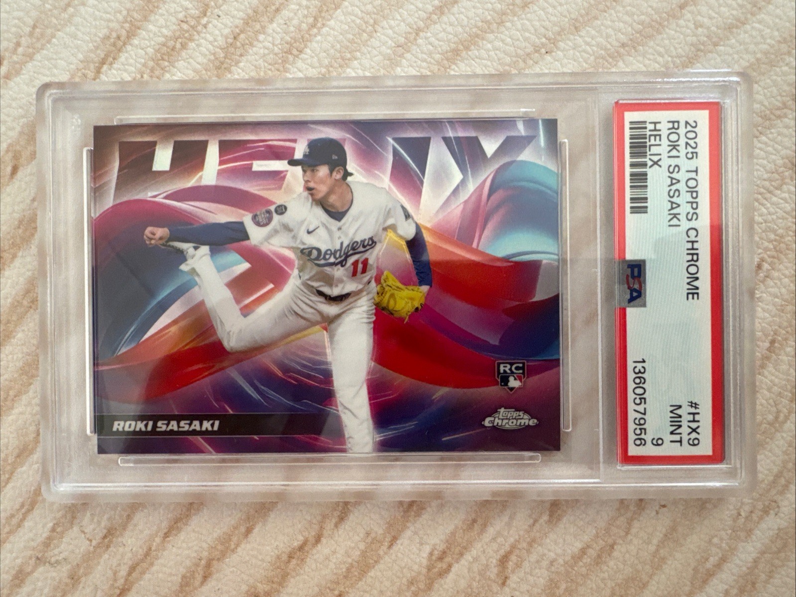 2025 Topps Chrome - Helix Roki Sasaki #HX-9 (RC)