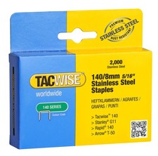 Tacwise 140 Series 8mm (5/16") Stainless Steel Staples 1216 - Pack Of 2000