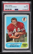 1968 Topps John David Crow #87 PSA 8 sq1
