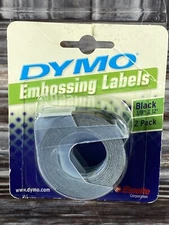 DYMO Embossing Labels Tape 2-Pack Black - 3/8"