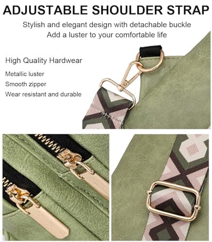 Hiflyer Women's Crossbody Sling Bag - Adjustable Leather Purse For Everyday Essentials - View #3