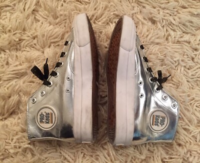 $59.99 Pro-Keds Womens Royal High Top Silver Patent Leather Size 7