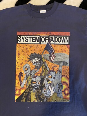 Original vintage System of a Down T Shirt XL Mushroom Cloud 90s