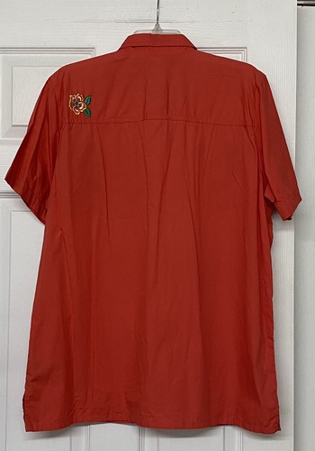 Vintage Bobbie Brooks tropisch bestickt Knopfleiste Camp Shirt Top Gr. 14 - Bild 5 von 6