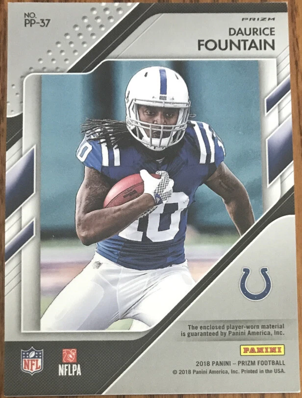 2018 Panini Prizm Prizm Premier Jerseys Daurice Fountain #PP-37 - Image 2 of 2