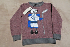 Little Marc Jacobs Boys Mr. Marc Graphic Knit Sweater Size 6
