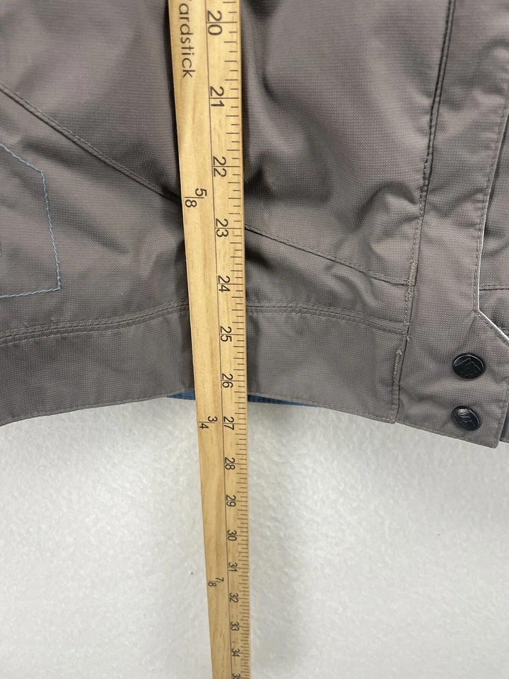 Columbia Niñas Abrigo Gris Juvenil 18/20 Nylon Con Capucha Impermeable Esquí Invierno Logo Foto 2 de 4