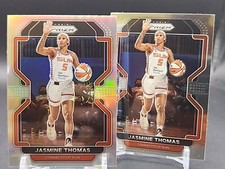 Jasmine Thomas - 2022 WNBA Prizm - Silver Prizm And Base #27 - Connecticut Sun