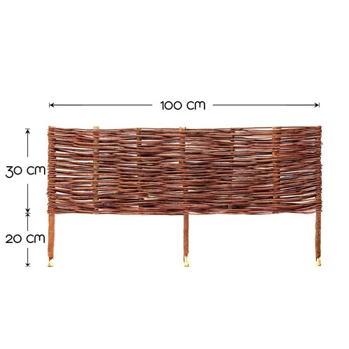 Beeteinfassung Weide Weidenzaun Beetumrandung Rasenkante Steckzaun Palisade Holz - Bild 203 von 258