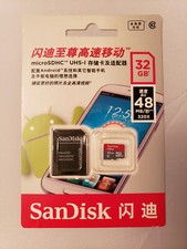 New. Unopened SanDisk Ultra 32GB MicroSDHC Class 10 UHS-1 Memory Card 48MB/s.