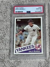 1985 TOPPS BASEBALL CARD LOW POP PSA 10 DALE MURRAY NEW YORK YANKEES