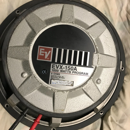 ELECTROVOICE EVX150A 15" 1000Watt program WOOFER SPEAKER eBay