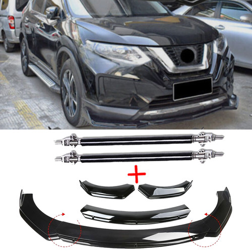 Front Bumper Lip Part Accessories Splitter Spoiler For Nissan Rogue Qashqai