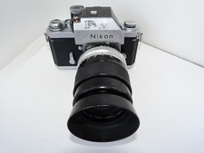 Nikon F Camera, Chrome Photomic finder 35mm SLR with NIKKOR Q 135/2.8 lens.READ