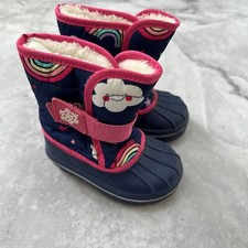 The Children's Place Rainbow Blue and Pink Snow Boots Girls Youth Size 5