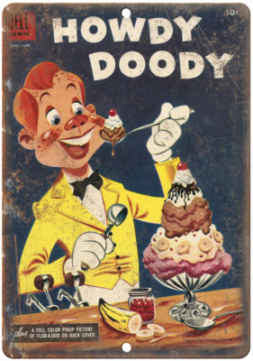 Howdy Doody Dell Comic Flub A Dub Comic Cover 12''x9'' Reproduction Metal Sign J74
