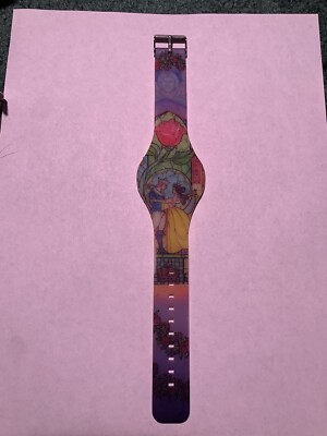 Disney Beauty And The Beast Acctime LED Watch Used Untested