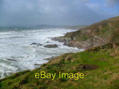Photo 6x4 National Trust Coastline Freathy The turbulent sea at Sharrow P c2007