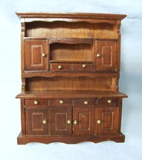 DOLLHOUSE FURNITURE Concord Queen Anne Welsh Buffet Cabinet (A1)